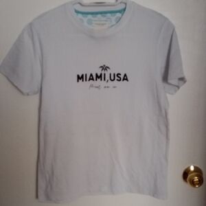 Denim & Flower White Miami USA Tee